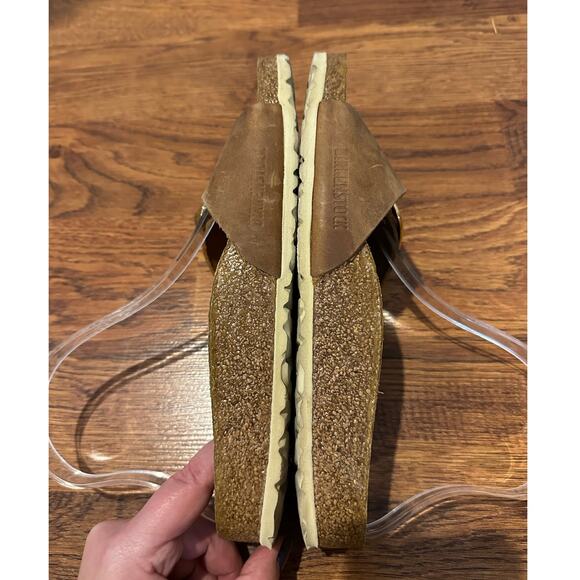 Birkenstock Madrid Big Buckle Leather Slides Brown Size 38 (7-7.5) Classic Style - Picture 6 of 10